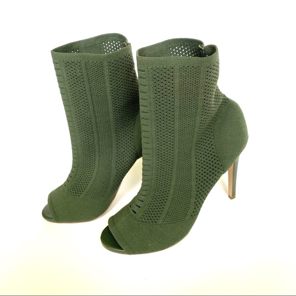 Aldo Shoes - Aldo Green Booties Open Toe - size 9 - EUC